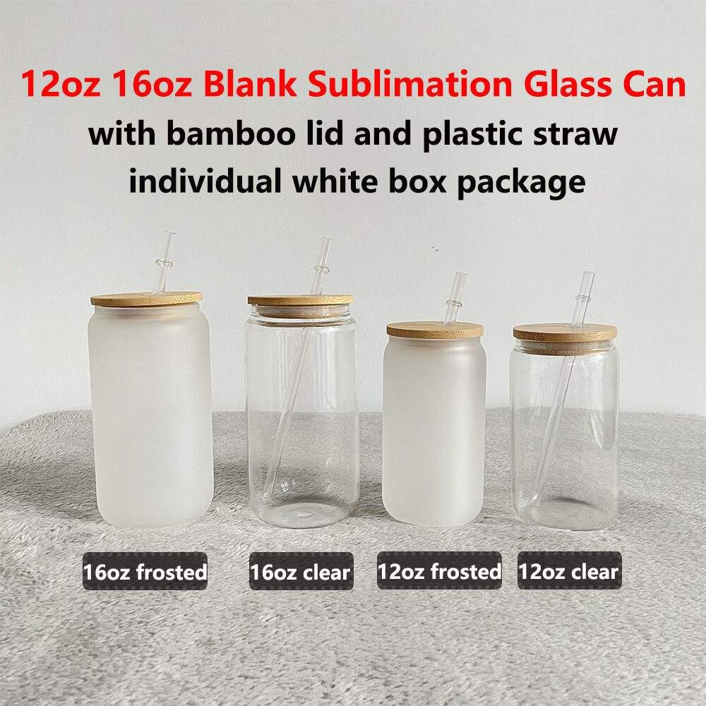 16oz barattolo di vetro con bambù li