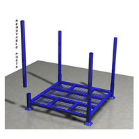 Gestion d'entrepôt Stockage pliable de palettes empilables Porte-pneus d'entrepôt