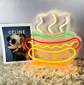 Custom Red Hot Dog <b>LED</b> <b>Neon</b> Light Crystal Body Wall Decor for Home Convenience Store Restaurant Night <b>Sign</b> - Product Image 4