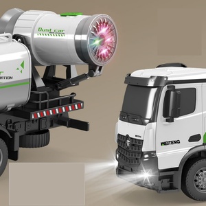Shengxiong 640A Voiture RC de suppression de poussière en alliage avec pulvérisateur télécommandé 2.4G, modèle de simulation de protection de l'environnement - Product Image 3