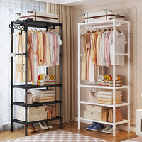 Nouveau Porte-Manteau Multifonctionnel en Métal sur Pied, Minimaliste et Moderne, pour Rangement de Vêtements et Chapeaux dans la Chambre à Coucher