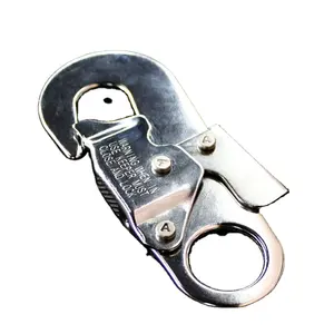 Custom Safety Harness Hook Metal Double Action Stamped Snap Hook Climbing Rock