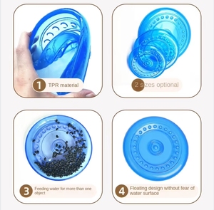 Disco Volador Grande de Goma TPR Ecológico, Resistente a Mordidas, Fácil de Lanzar, Diseño OVNI Dorado, Juguete Interactivo para Mascotas - Product Image 6