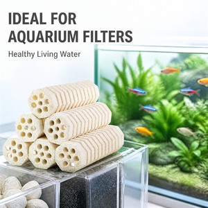 Aquarium Ceramic Bio Filter Media Octagonal Porous Bacteria House Column for <b>Fish</b> <b>Tank</b> Filtration - Product Image 6