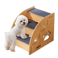 Moderne Holztreppe für Haustiere & Abnehmbare Rampen für Sofa/Niedriges Bett - Rutschfest, Umweltfreundlich, Krallenpflege, Valentinstag-Geschenk