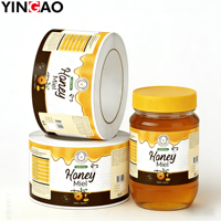 Etiquetas Personalizadas para Miel, Adhesivas, Impermeables, para Frascos de Alimentos, Etiquetas de Marca, Etiqueta de Vinilo en Rollo con Logotipo Personalizado