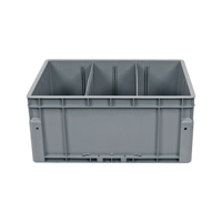 Conteneur en plastique empilable et emboîtable JOIN pour entrepôt automatisé avec design à fentes pour rayonnage – Caisse en plastique