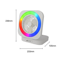 SING-E ZB451 Haut-parleur sans fil rechargeable RGB multifonctionnel, ventilateur pliable pratique pour les fêtes en plein air
