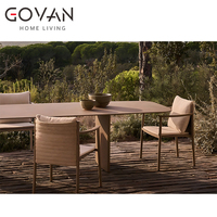 Table extérieure de dalle de roche pour l'hôtel de jardin de villa de haute qualité