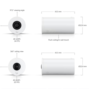 Système de caméra de sécurité sans fil PoE 4K UVC-AI-Theta avec traitement IA grand angle à profil bas, WEP et QoS - Product Image 3