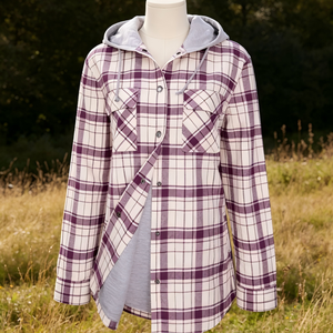 Veste d'hiver à capuche pour <span class=keywords><strong>femme</strong></span> avec logo frontal, fermeture boutonnée, tissu doux en polyester/coton, respirant, écologique, pour l'extérieur - Product Image 1