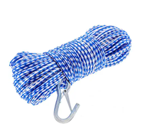 Corde de ligne tressée en polypropylène, corde tressée creuse avec crochet à ressort pour bouée à anneau