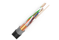 Kabel Jaringan CAT5E FTP Outdoor 4 Pasang Konduktor Solid Berlapis PVC PE Bersertifikasi CE CCA/BC Kabel Ethernet LAN