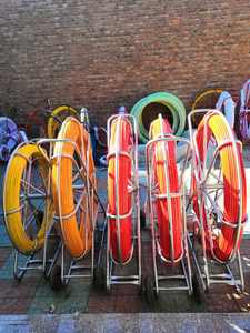 Rodeurs de conduit serpent en fibre de verre pour <span class=keywords><strong>location</strong></span>, extracteur de câble en fibre optique, 12mm, 200m - Product Image 4