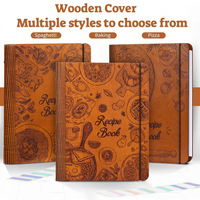 Classeur de livre de recettes en bois personnalisé livre de recettes vierge unisexe 14 ans et plus emballage de boîte-cadeau