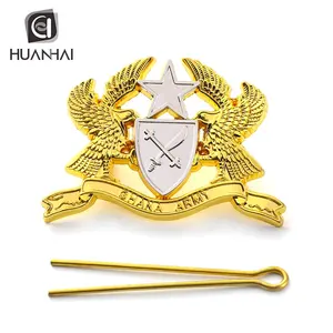 custom two tone plated enamel 3D gold award metal relief badge Nigeria