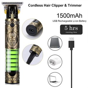Lanumi JM-700AL Tagliacapelli Elettrico Professionale per Barbiere, Trimmer per <span class=keywords><strong>Barba</strong></span> in Metallo, Ricaricabile Senza Fili, 0mm - Product Image 4