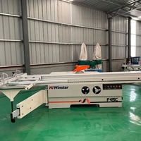 Scie à panneaux coulissante industrielle de précision pour le travail du bois, 3200 mm, 5,5 kW, à double lame