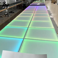 Plancher de danse interactif à LED magnétique avec écran tactile en verre sensible à la pression, capteur, vidéo sexy complète