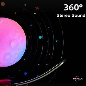 Lampada Altoparlante Stereo Subwoofer Luna Viaggio Spaziale alla Moda 2000mAh Giradischi Retrò Luce Notturna da Scrivania con <span class=keywords><strong>Ritmo</strong></span> Musicale - Product Image 4