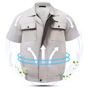 Hot Sale Summer Clothing Air Conditioned Welding Shirts With 2 Fans Fan Cooling Cloth