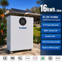 Sistema de Almacenamiento de Energía Todo en Uno de Fábrica, 12kW 16kWh 314Ah, Celdas LiFePO4 de Grado A, 8000 Ciclos, 5 Años de Garantía, Certificación CE