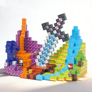Ensemble de 100 blocs de construction magnétiques, jouets éducatifs sensoriels Montessori, <span class=keywords><strong>jeux</strong></span> magnétiques de voyage pour enfants, garçons et filles - Product Image 2