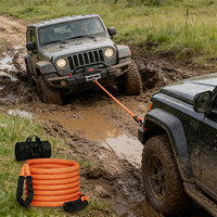 Sangle de remorquage robuste, corde de remorquage haute résistance en nylon, câble de remorquage tout-terrain pour camion, SUV, VTT, UTV, véhicule, secours d'urgence