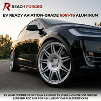 Jantes monobloc forgées à rayons maillés denses certifiées EV Load, jantes Flush Stance pour Tesla Model X Plaid SUV électrique