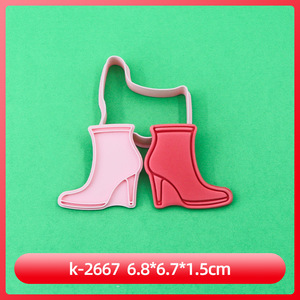 Emporte-pièces et moules 3D en plastique pour talons hauts, série dessin animé, pour pâte à modeler DIY, tampon de simulation, moule à biscuits personnalisé - Product Image 6
