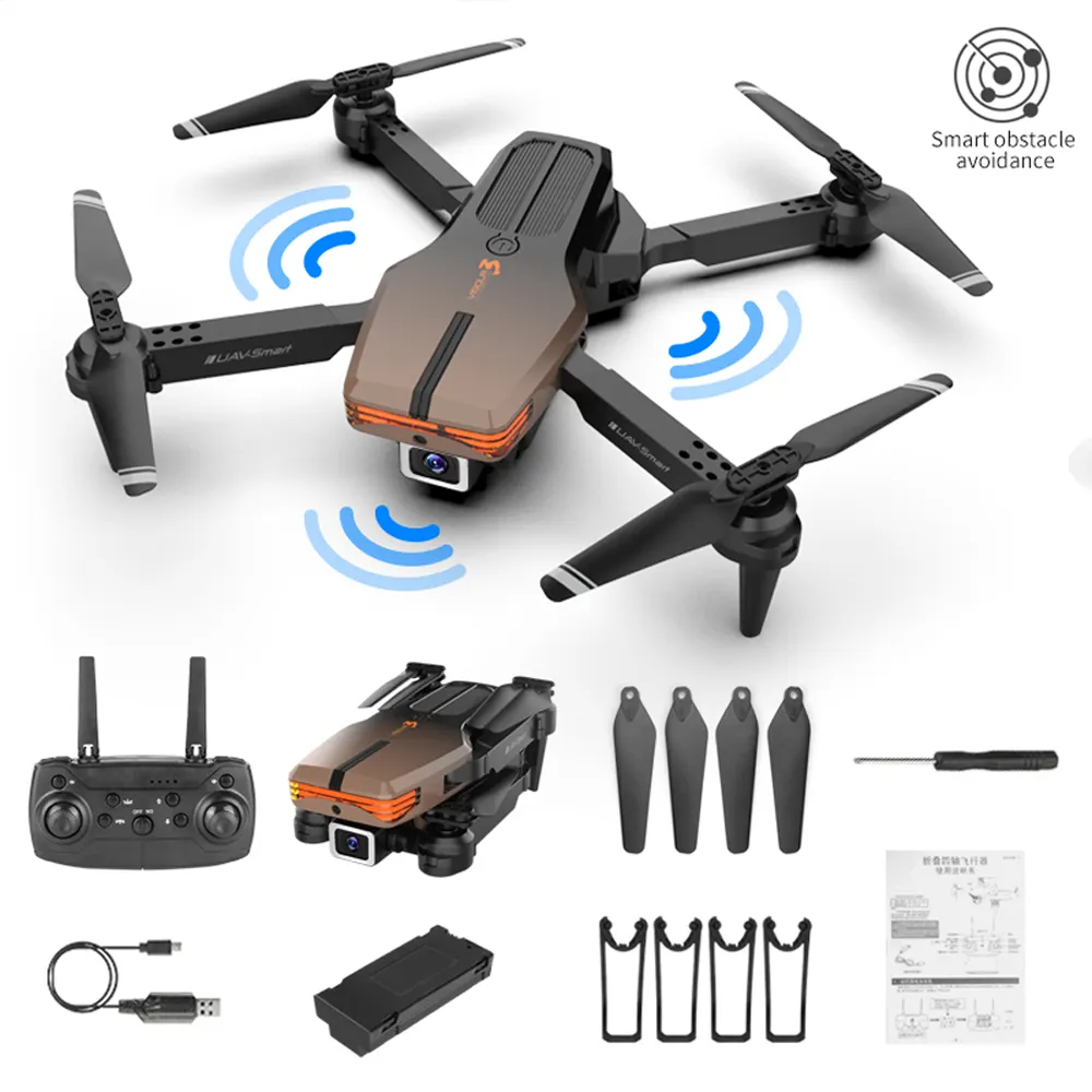 V3Pro MAX Three-sided Obstacle Avoidance 50CM UAV 4K HD Aerial Photography Dual Camera Quadrocopter Folding RC Aircraft drones