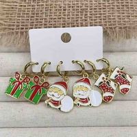 Breloques de Noël en cuivre assorties pour bijoux et artisanat DIY, boucles d'oreilles pendantes