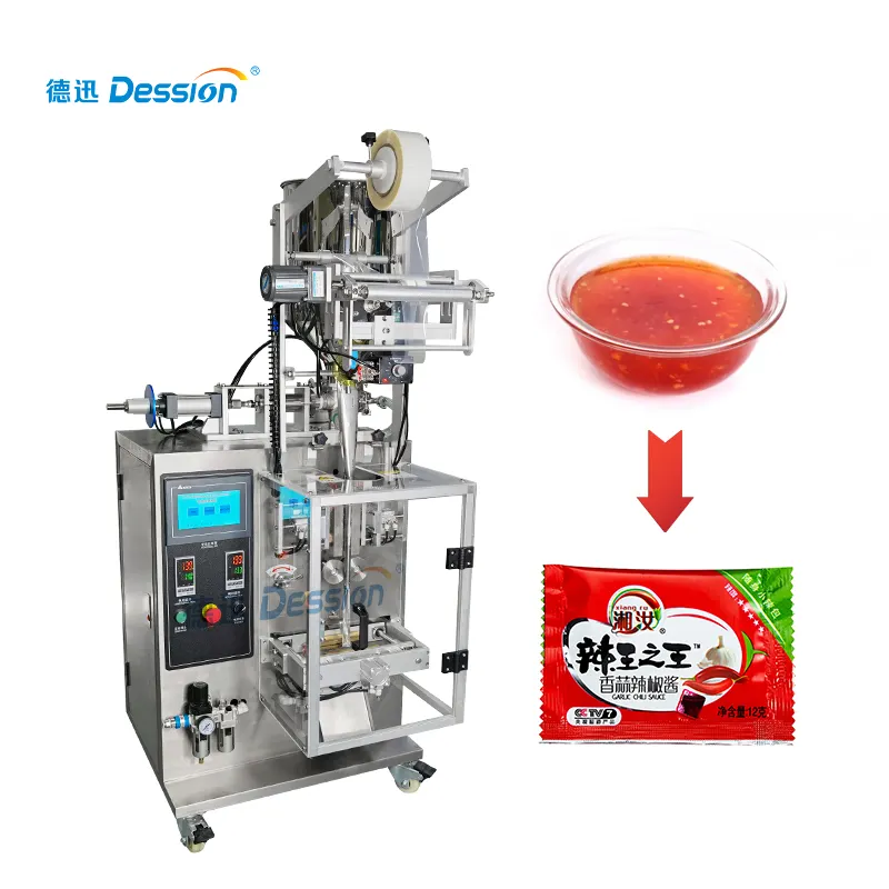 Автоматическая подача жидкости для сладкого соуса чили ketchup Саше упаковочная машина цена