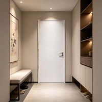Puerta Exterior Moderna de Madera de Roble con Certificación CE, Aislamiento Acústico de PVC Multicapa Anti-Termitas, Entrada Dedicada para Dormitorio, 3 Años de Garantía