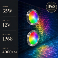 Lumière de piscine intégrée, éclairage sous-marin, acier inoxydable 316, IP68, contrôle par application Bluetooth, synchronisation de la musique, minuterie pour Jacuzzi, Marina Beach