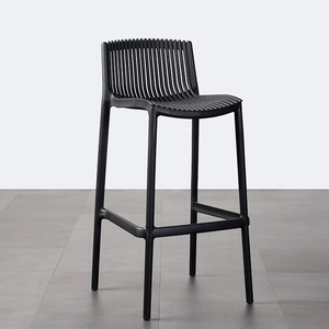 Modern Design Stackable Lightweight Restaurant Chairs Counter Height <strong>Backrest</strong> Chair PP <strong>Bar</strong> <strong>Stools</strong> for Balcony Backyard Outdoor - Product Image 5
