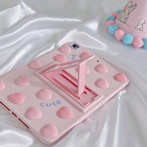 3D Mignon Rose Amour Coeur Béquille Support Tablet Cas pour <span class=keywords><strong>iPad</strong></span> <span class=keywords><strong>Mini</strong></span> 1 2 3 <span class=keywords><strong>4</strong></span> 5 6 Doux En Caoutchouc Silicone Housse De Protection - Product Image 5