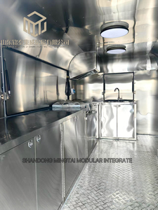 Cuisine mobile en acier inoxydable de 13 pieds entièrement équipée pour la vente de snacks, bonbons, chips, utilisation en extérieur, <span class=keywords><strong>remorque</strong></span> alimentaire - Product Image 5