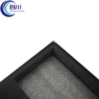 Caja de Regalo de Cartón Rígido de Alta Gama con Logotipo Personalizado, Papel Recubierto Ecológico Negro, Embalaje con EPE para Productos Cosméticos y Té