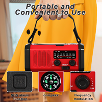 Radio d'urgence portable avec batterie de charge de type C de 10000mAh et charge solaire avec lampe de poche puissante