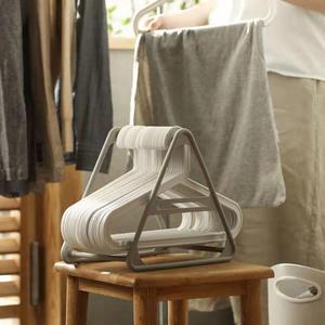 Clothing Organizer Hanger <b>Storage</b> Rack Space Saving Gray Rectangle Hook Type For <b>Clothes</b> And Accessories - Product Image 3