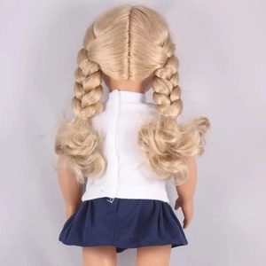 Vestiti per Bambole Americane da 43cm, Completo in Denim Tre Pezzi: T-shirt, Giacca e Gonna per Bambole Baby Bew e Rebron da 18 Pollici, Giocattoli Regalo per Bambini - Product Image 4