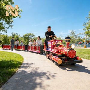 Tren Turístico Eléctrico <span class=keywords><strong>de</strong></span> 17 Plazas del Mejor Fabricante, Tren sin Rieles con Batería Potente para Parques y Centros Comerciales, Certificado CE - Product Image 4