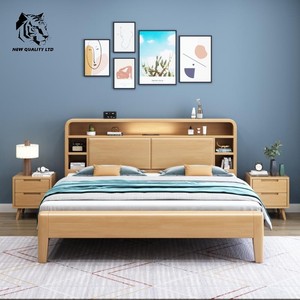 Cama King Size de Madera con Almacenamiento, Diseño Nuevo, Muebles de Dormitorio, Venta al Por Mayor en China, Mejor Precio, Personalizable, Gran Stock, Lista para Enviar - Product Image 1