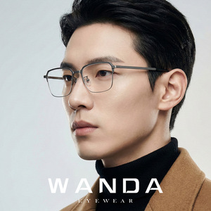 Monturas de Gafas Rectangulares Semi-Rimless Wanda LF9022 de Titanio Puro con Protección Anti-Luz Azul, Ligeras para Hombre - Product Image 2