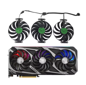 พัดลมการ์ดจอ T129215SU 3 ชิ้น/ชุด 95 มม. 7 ขา 12V 0.5A สำหรับ ASUS <span class=keywords><strong>ROG</strong></span> STRIX OC GeForce RTX3060 <span class=keywords><strong>3060Ti</strong></span> 3070 3070Ti 3080 3090 - Product Image 6