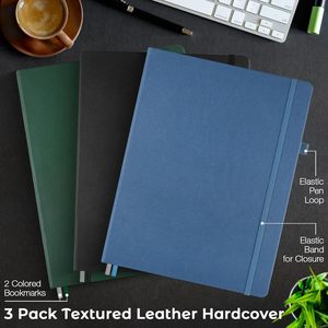 Cuaderno Planificador Personalizado A4 de Cuero PU con Costura de Sillín, Bolsillo para Reuniones, Colores Personalizables, Set de Regalo - Product Image 3