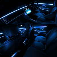 Yosovlamp Modification de voiture lumière décorative Versa Tucson Fiber optique atmosphère couleur claire fil contrôle Central pour décor de voiture