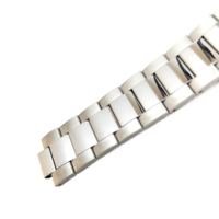 Bracelet en acier inoxydable à 3 maillons effet miroir, bracelet de montre en métal réglable, bracelet de remplacement universel pour montre intelligente analogique