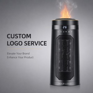 Humidificador de Alta Gama con Efecto de Llama, Silencioso, con Tecnología PTC de Cerámica, Eficiente Energéticamente, Calentador de Ambiente para Mesa de Noche - Product Image 1